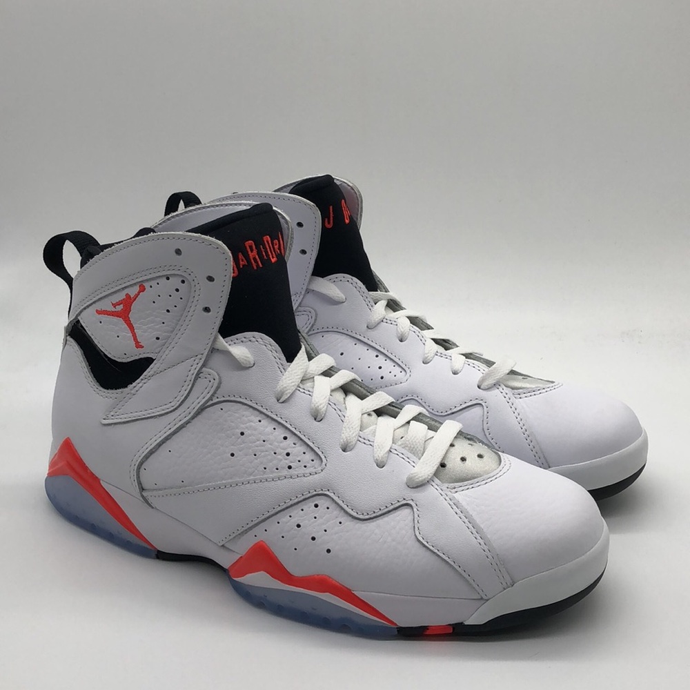 New Nike Air Jordan VII 7 Retro White Infrared Crimson Red Black CU9307-160 NWOB - Picture 2 of 5